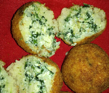 ARANCINI TONDI ALLE VERDURE