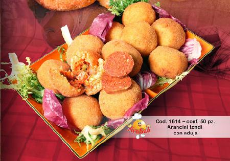 ARANCINI TONDI CON NDUJA